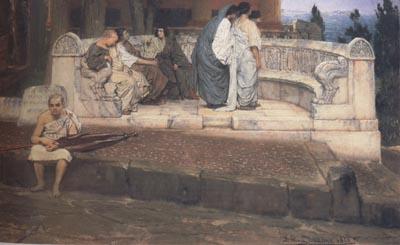 Alma-Tadema, Sir Lawrence An Exedra (mk23) oil painting picture